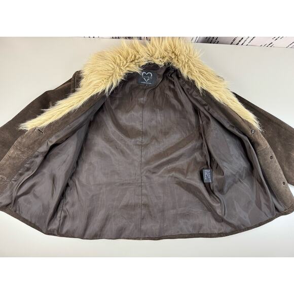 Vintage Y2K 90s 2000s XOXO Women’s Genuine Suede Leather Jacket XL Brown Phoebe - Picture 6 of 13